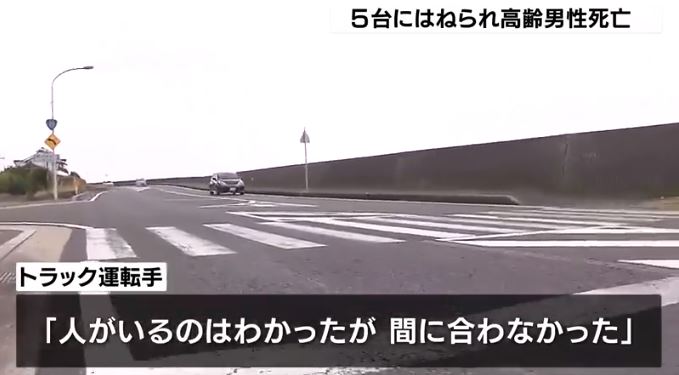 Old man with dementia, lied on the middle of the road, got hit by 5 vehicles and died in Hyogo (MBS News)