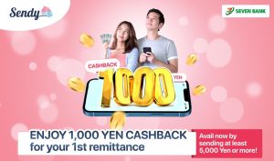 Sendy Philippines 1000 yen cashback promo