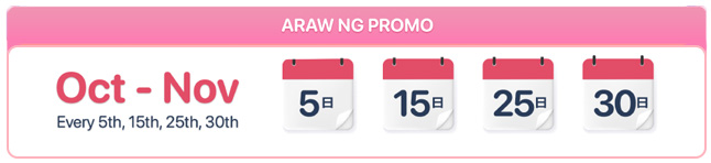 Sendy Philippines October and November 2022 promo period
